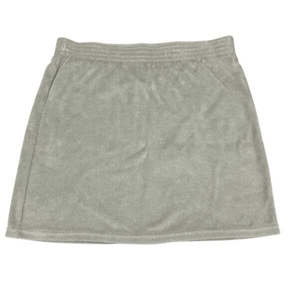 Aritzia Tna Crest Terry A-Line Mini Tube Skirt Size Large - Picture 2 of 6